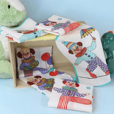 Lot de 6 mouchoirs enfant en tissus coton POPPIES LINANDELLE
