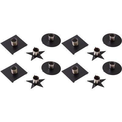 Bougeoir en métal laqué noir Lot de 12 AUBRY GASPARD