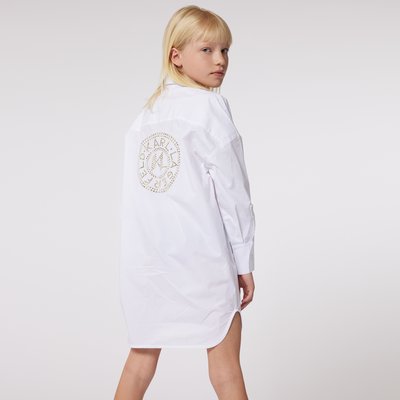 Robe chemise popeline de coton KARL LAGERFELD KIDS