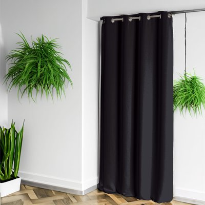 Rideau 100% occultant Ignifugé M1 Noir HOME MAISON