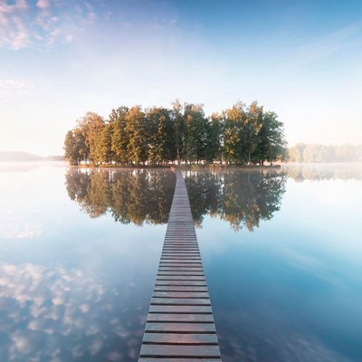Tableau Mural Paysage Avec Ponton GRANDS ESPACES CEANOTHE