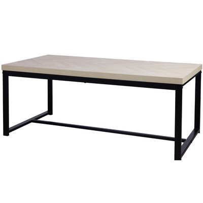 Table basse en bois et métal noir 100x50x40cm WADIGA