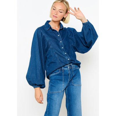 Chemise jean manche bouffante La Redoute