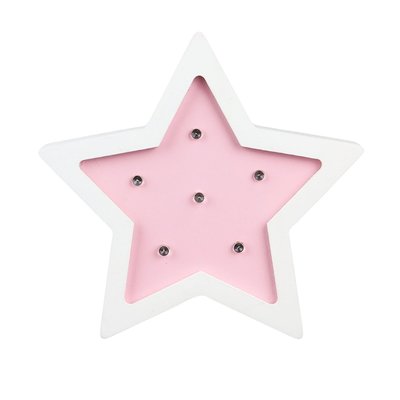 Lampe En Bois Enfant Etoile - H. 13 Cm THE HOME DECO FACTORY