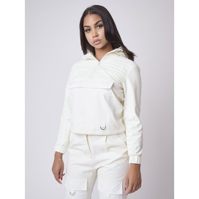Hoodie enfiable matelassage carré simili cuir PROJECT X