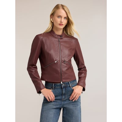 Veste biker avec col mao MOTIVI