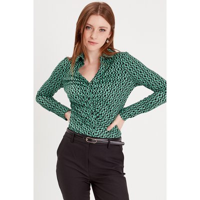 Blouse manches longues froncée CACHE CACHE