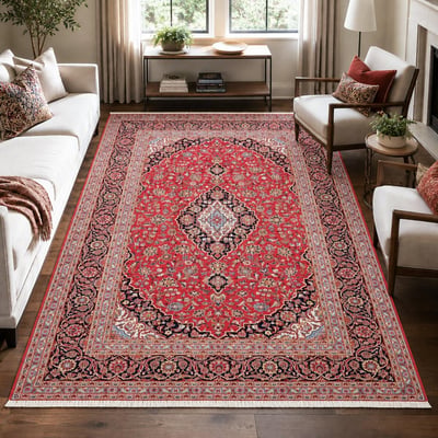 Tapis d'orient au motif oriental, noué main en laine, ARDAKAN A UN AMOUR DE TAPIS