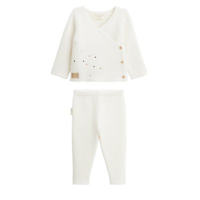 Ensemble gilet et pantalon bébé en tricot Hello Baby PETIT BEGUIN