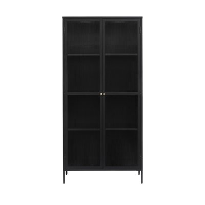 Vaisselier 2 portes en verre stié et métal H190cm - BJORN DRAWER