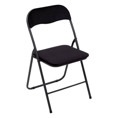 Lot de 2 chaises pliantes effet velours TOILINUX