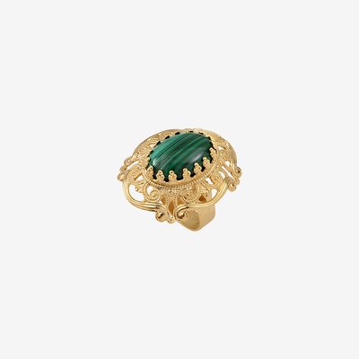 Bague gm dubarry malachite CAROLINE NAJMAN