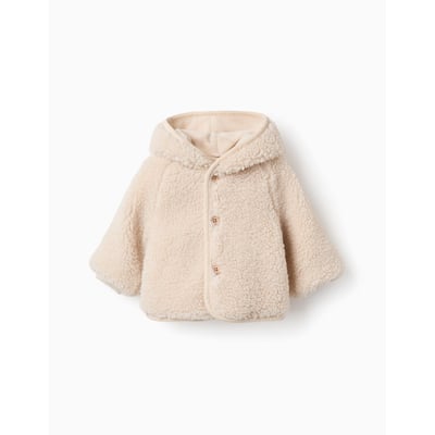 Manteau en sherpa avec capuche et doublure en polaire ZIPPY