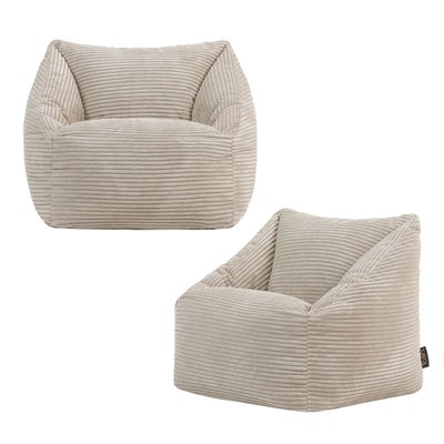 Lot de poufs fauteuil enfant velours côtelé Oeko-Tex® - MORGAN ICON