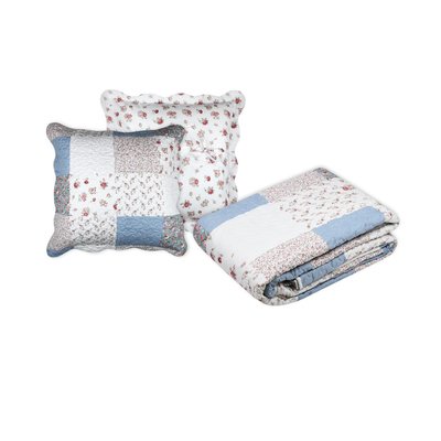 Couvre lit + taies Agnes patchwork EDEN