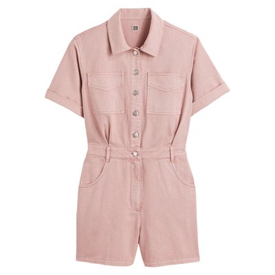 Комбинезон с шортами из денима LA REDOUTE COLLECTIONS