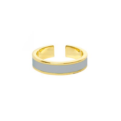 Bague Email New-York Bleu Gris DRAEGER PARIS