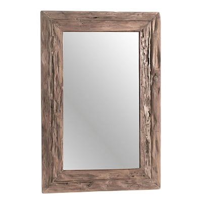 Miroir rectangulaire avec cadre bois recyclé 120 cm DEPOK PIER IMPORT