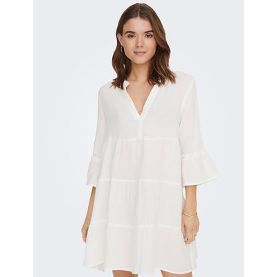 Robe fluide, manches 3/4 ONLY
