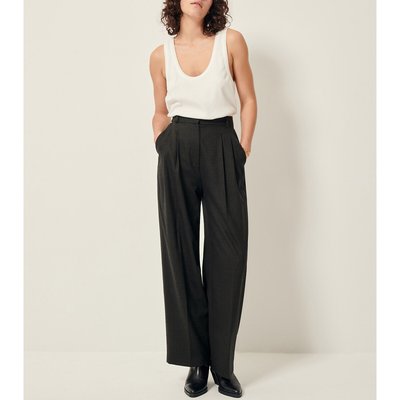 Emile Wide Leg Trousers with Pleat Front SESSUN
