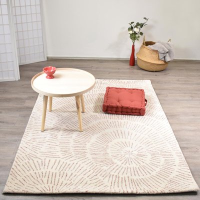 Tapis salon et chambre fait à la main en laine motif faux uni UN AMOUR DE TAPIS