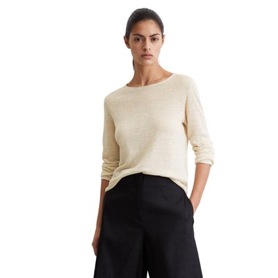 Pull en maille fine slim en pur lin MARC O'POLO