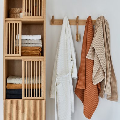 Drap de bain coton effet nid d'abeille, Tifli LA REDOUTE INTERIEURS