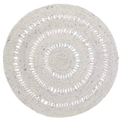Tapis rond laine feutrée ajourée BIBEK NATTIOT