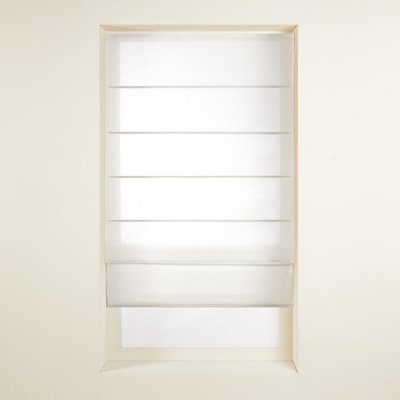 Store bateau Carlina  en Lin lavé légèrement froissé Blanc 80x220 cm MADURA