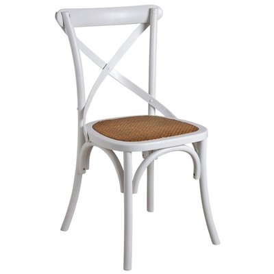 Chaise de bistrot en bouleau et rotin AUBRY GASPARD