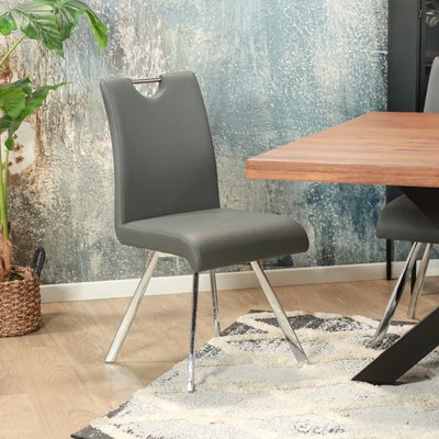 Chaise anthracite avec poignée (lot de 2) HELSINKI PIER IMPORT