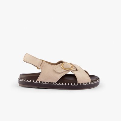 Sandale cuir velours ADÈLE MAISON TOUFET