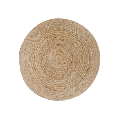 Tapis rond en jute tressée Ø90 cm - style bohème et nature FEZ PIER IMPORT