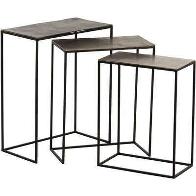 Tables gigognes en aluminium, modernes JOLIPA