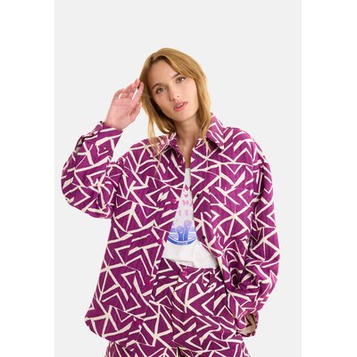 Veste jacquard motif graphique ICODE