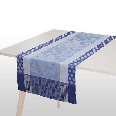 Chemin de table enduit en Coton, NATURE URBAINE LE JACQUARD FRANCAIS