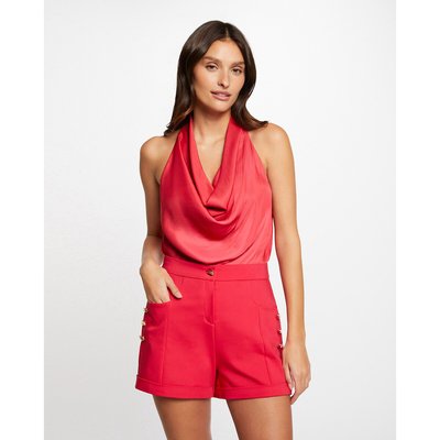 Short  met hoge taille en knoopsluiting MORGAN