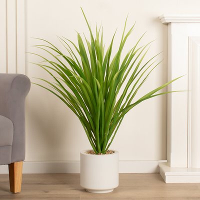 95cm Artificial Spikey Dracaena in White Pot SO'HOME
