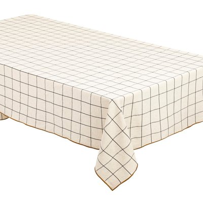 Nappe à carreaux 150x250 coton et lin ATMOSPHERA
