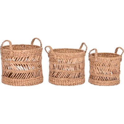 Panier en fibre naturelle avec poignées style bohème élégant RECOLLECTION