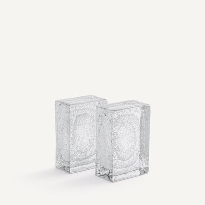 Set of 2 Diafani Glass Bookends AM.PM