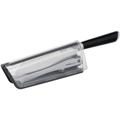 Couteau japonais Ever Sharp Santoku + Aiguiseur TEFAL