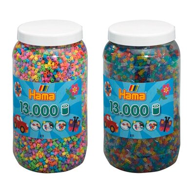 Set de deux pots de perles à repasser (env. 26000) HAMA