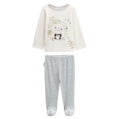 Pyjama bébé 2 pièces en velours TROPIC MOON PETIT BEGUIN