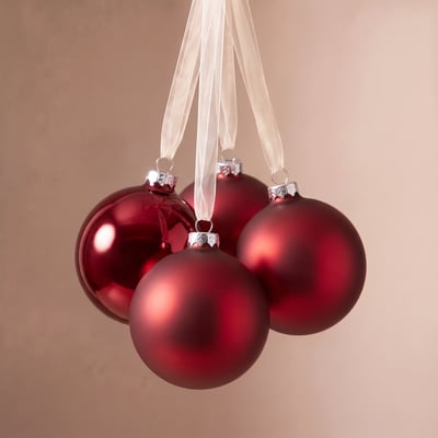 Set de 4 boules de noël D8 NOËL SIA