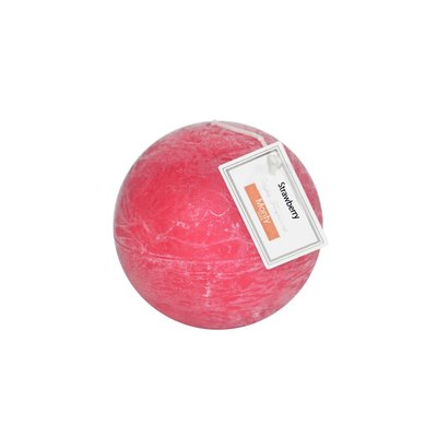 Bougie parfumée ronde rouge Fraise - 7.5cm WADIGA