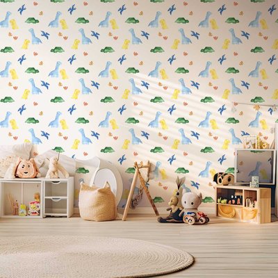 Papier peint dinos pop HEXOA