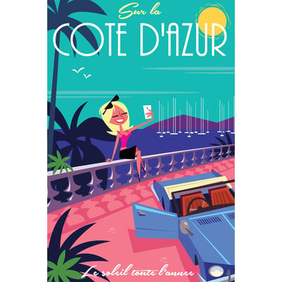 Tableau cote d'azur du soleil toute l'année HEXOA