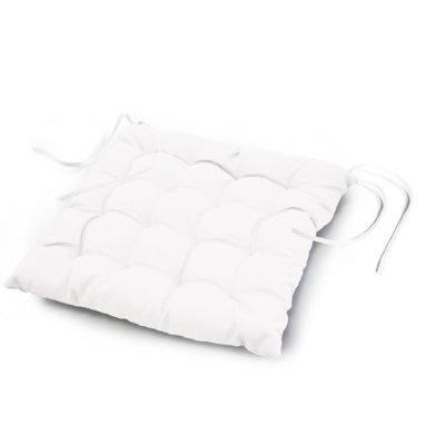 Coussin de chaise assise matelassé 40 x 40 cm blanc DOUCEUR D'INTÉRIEUR