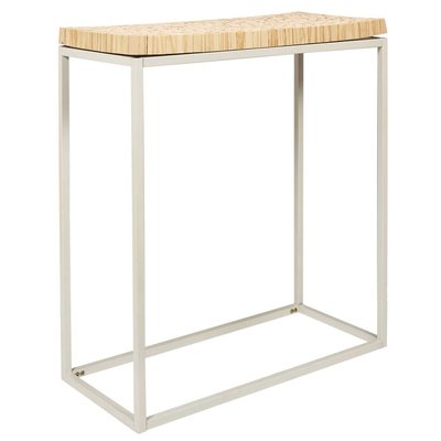 Console effet rondin de bois en métal et MDF TOILINUX